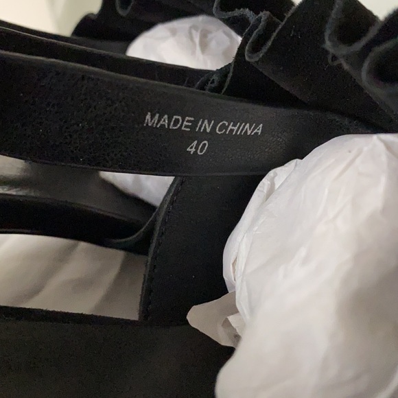 miista strappy black heeled sandals suede - Picture 5 of 7